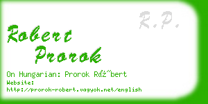 robert prorok business card